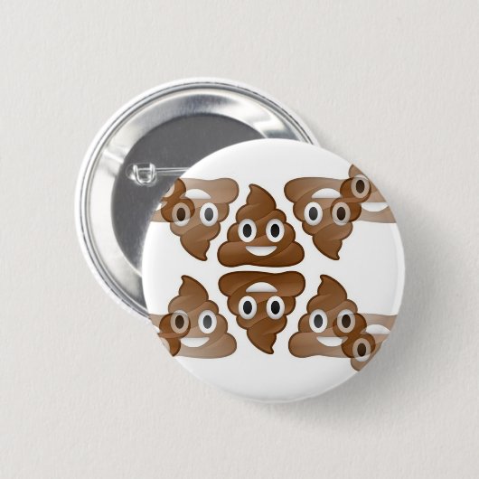 Badge Rond 5 Cm poop emojis (Devant & derrière)