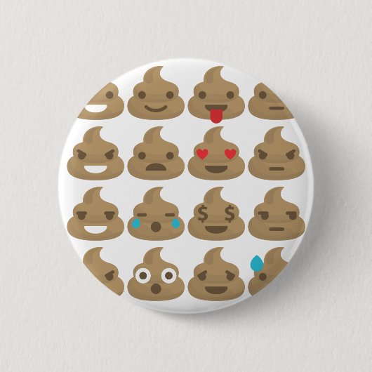Badge Rond 5 Cm poop emojis (Devant)