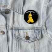 Badge Rond 5 Cm Poopy Fruit Funny Fruit Banana Pun Dark BG (En situation)