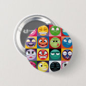 Badge Rond 5 Cm pop art emojis (Devant & derrière)