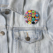 Badge Rond 5 Cm pop art emojis (En situation)
