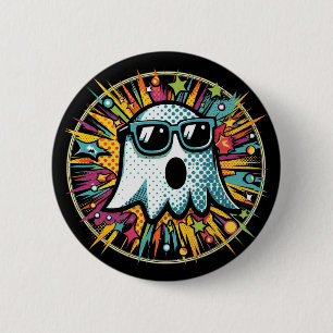Badge Rond 5 Cm Pop Art Ghost