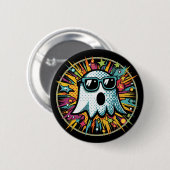 Badge Rond 5 Cm Pop Art Ghost (Devant & derrière)