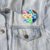 Badge Rond 5 Cm Pop Art Gorilla (En situation)