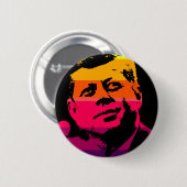 Badge Rond 5 Cm Pop Art Jack JFK John F. Kennedy (Devant & derrière)
