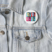 Badge Rond 5 Cm Pop Art Macron (En situation)