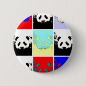 Badge Rond 5 Cm Pop Art Panda (Devant)