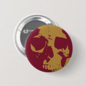 Badge Rond 5 Cm Pop Art Skull (Devant & derrière)