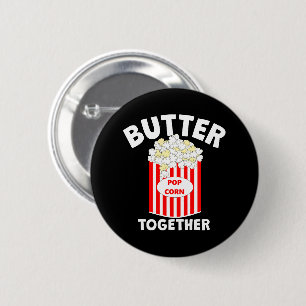 Badge Rond 5 Cm Popcorn de film BUTTER Together