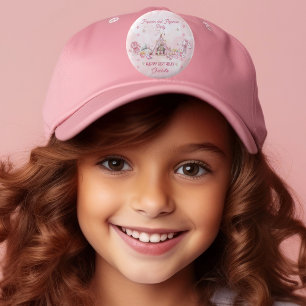 Badge Rond 5 Cm Popcorn rose et Pyjamas Swood fête d'anniversaire