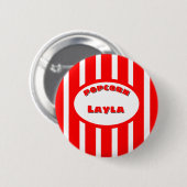 Badge Rond 5 Cm Popcorn Votre nom (Devant & derrière)
