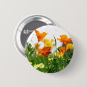 Badge Rond 5 Cm Poppies de Californie (Devant & derrière)