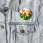 Badge Rond 5 Cm Poppies de Californie (En situation)