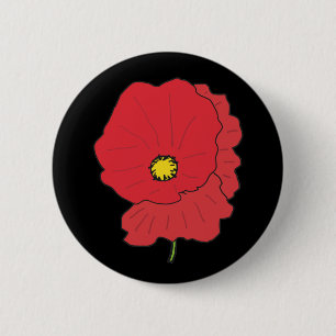 Badge Rond 5 Cm Poppy