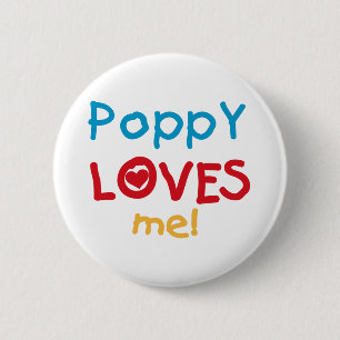 Badge Rond 5 Cm Poppy aime moi t-shirts et cadeaux
