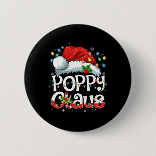 Badge Rond 5 Cm Poppy Claus Xmas Père Noël Correspondre Famille No