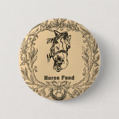Badge Rond 5 Cm POPPY FEED BAG HORSE Button (Devant)