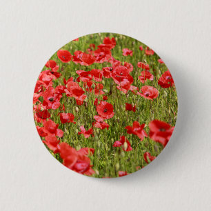 Badge Rond 5 Cm Poppy field