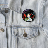Badge Rond 5 Cm poppy geisha (En situation)