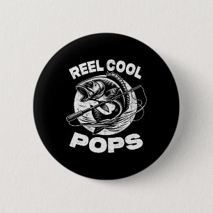Badge Rond 5 Cm Pops de pêche super cool pour la fête des pères pê