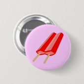 Badge Rond 5 Cm Popsicle rouge (Devant & derrière)