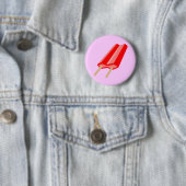 Badge Rond 5 Cm Popsicle rouge (En situation)