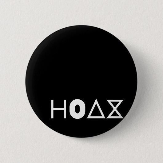 Badge Rond 5 Cm POPtRONiKA - HOAX - LOGO (Devant)