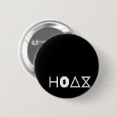 Badge Rond 5 Cm POPtRONiKA - HOAX - LOGO (Devant & derrière)