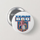 Badge Rond 5 Cm Porc de BBQ d'équipe (Devant & derrière)