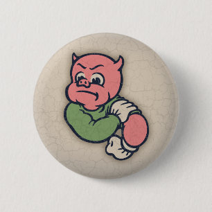 Badge Rond 5 Cm Porc-fou-JUSQU'À