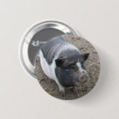 Badge Rond 5 Cm Porc gonflé par pot (Devant & derrière)