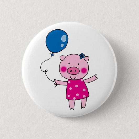 Badge Rond 5 Cm Porc mignon (Devant)