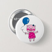 Badge Rond 5 Cm Porc mignon (Devant & derrière)