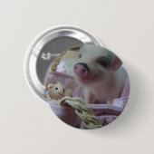 Badge Rond 5 Cm Porcelet mignon (Devant & derrière)