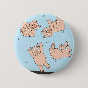 Badge Rond 5 Cm Porcs de trempoline