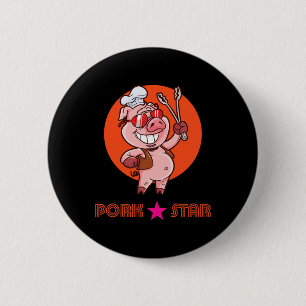 Badge Rond 5 Cm Pork Star Barbecue Byrbecue Grilling Ribs Temps ét