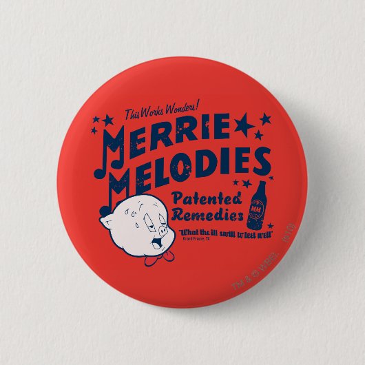 Badge Rond 5 Cm Porky MERRIE MELODIES™ Remedies 2 (Devant)