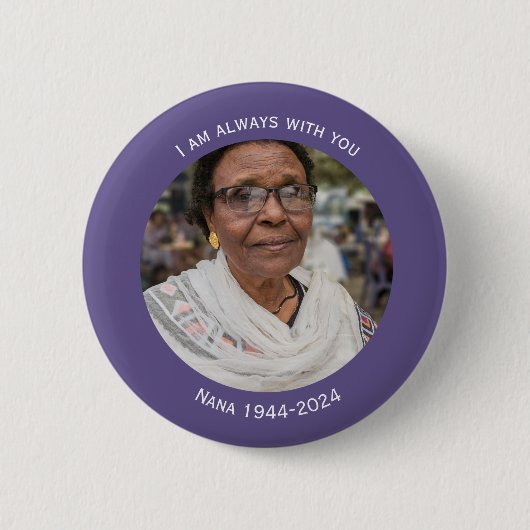 Badge Rond 5 Cm Portable photo personnalisée, funérailles, Mariage (Devant)