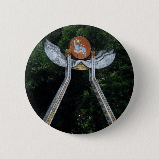 Badge Rond 5 Cm Porte Laotienne (Devant)