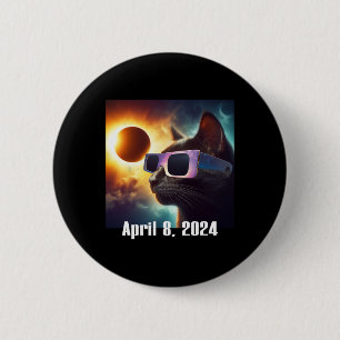 Badge Rond 5 Cm Porter des lunettes solaires Eclipse Colorée Cultu