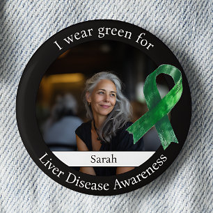 Badge Rond 5 Cm Porter du vert pour la photo de sensibilisation à 