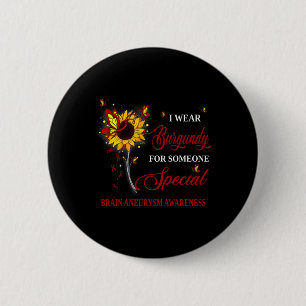 Badge Rond 5 Cm Porter La Bourgogne Pour Le Cerveau Aneurysme Sens