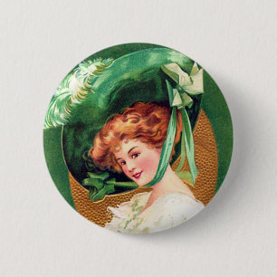 Badge Rond 5 Cm Porter Le Bouton Vert