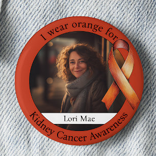 Badge Rond 5 Cm Porter Orange pour la photo de sensibilisation aux
