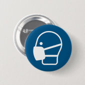 Badge Rond 5 Cm Porter un masque (Devant & derrière)