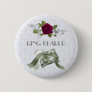 Badge Rond 5 Cm Porteur d'alliances de bouton de noce