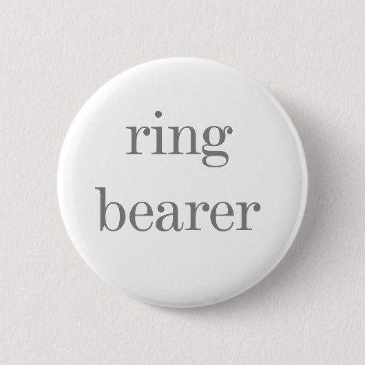 Badge Rond 5 Cm Porteur d'alliances gris des textes (Devant)