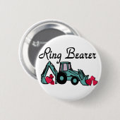 Badge Rond 5 Cm Porteur de bague Backhoe (Devant & derrière)