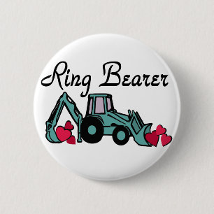 Badge Rond 5 Cm Porteur de bague Backhoe