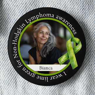 Badge Rond 5 Cm Portez du vert citron pour la sensibilisation au l